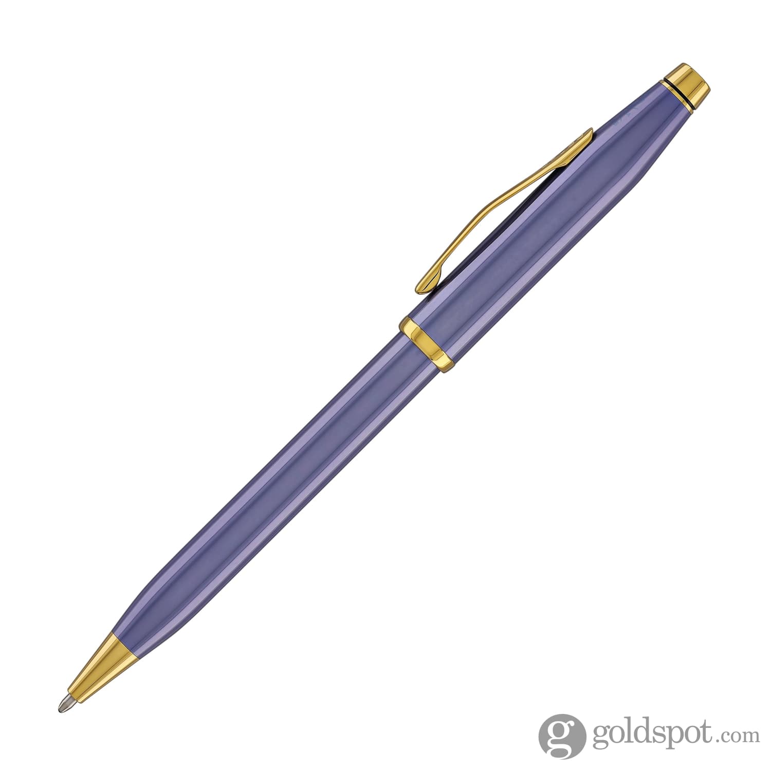 Cross Century II Ballpoint Pen - Lavender Blue Lacquer with 23kt Gold Trim - Premium Writing Instrument for Business, Gifts & Luxury Collectors
