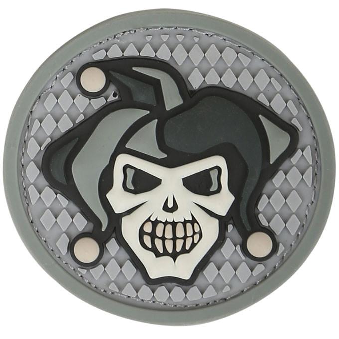 Jester Skull Morale Patch - Embroidered Hook and Loop Badge for Tactical Gear, Military Uniforms & Backpacks - Perfect for Cosplay, Airsoft, and Outdoor Adventures