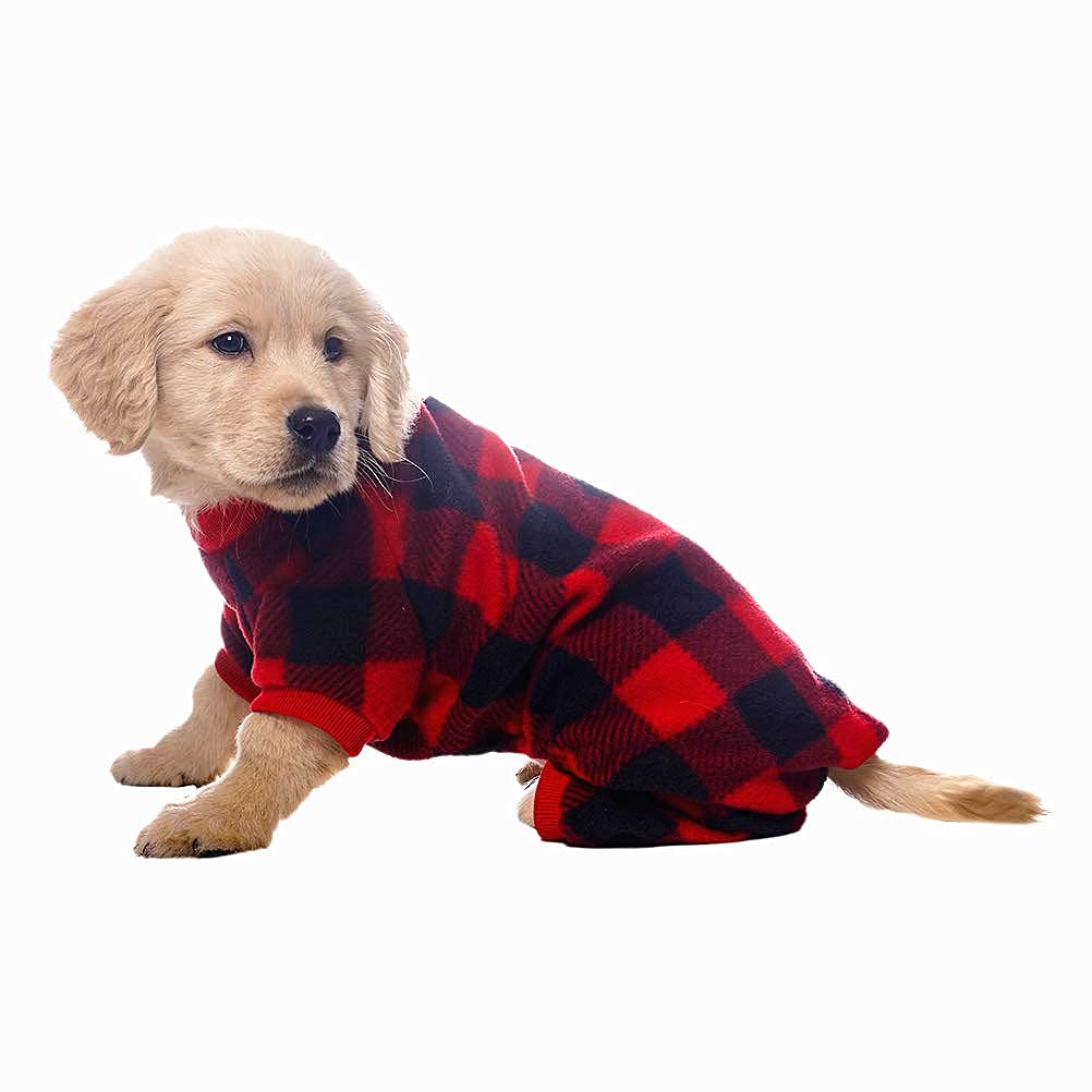 SCENEREAL Soft & Warm Dog Pajamas for Small to Large Dogs - Cozy Pet Sweater Onesie Outfits for Winter & Christmas - Perfect for Indoor Lounging & Holiday Photos