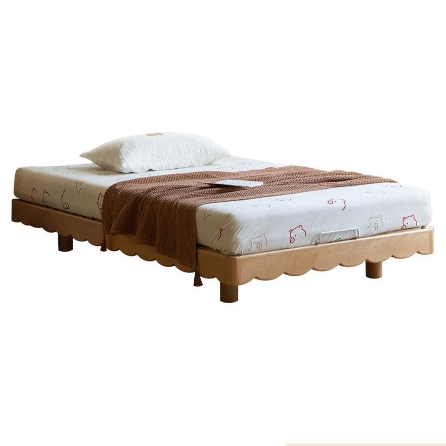 Natural Wood Color Beech Platform Bed