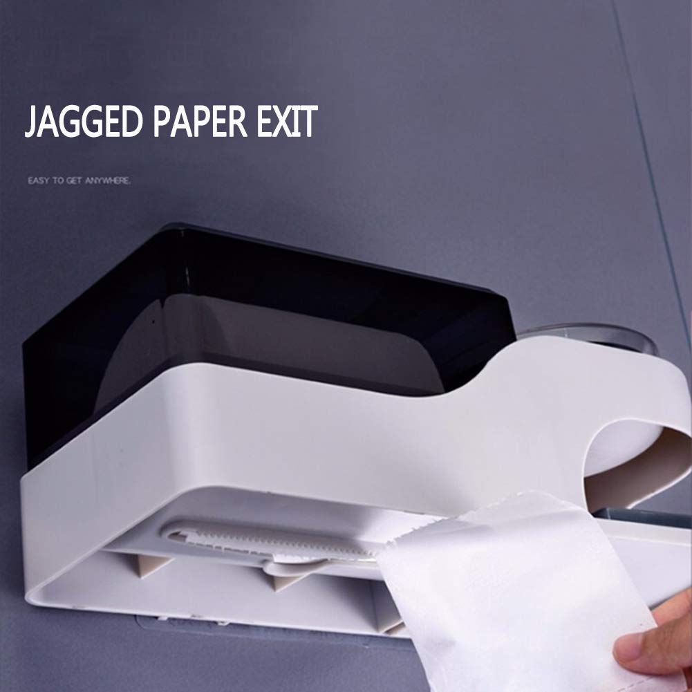 Waterproof Wall-Mounted Bathroom Shelves with Toilet Paper Holder & Ashtray - Space-Saving Tissue Roll Dispenser & Organizer Shelf for Small Bathrooms, Powder Rooms & RVs