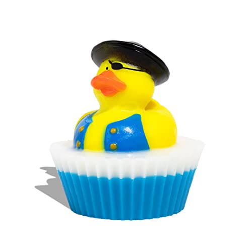 Handmade Rubber Ducky Soap for Kids - Moisturizing Bath Soap for Dry Sensitive Skin | Fun Duck-Shaped Soap for Baby Showers & Kids Bath Time | Pirate Theme Caribbean Fruit Scented Gift Soap