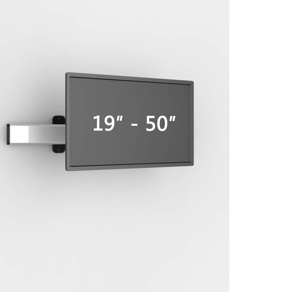 Adjustable Single Monitor Slideable Wall Mount Bracket - Heavy Duty VESA 75x75/100x100 Compatible for Home Office, Gaming & Workspace Setup