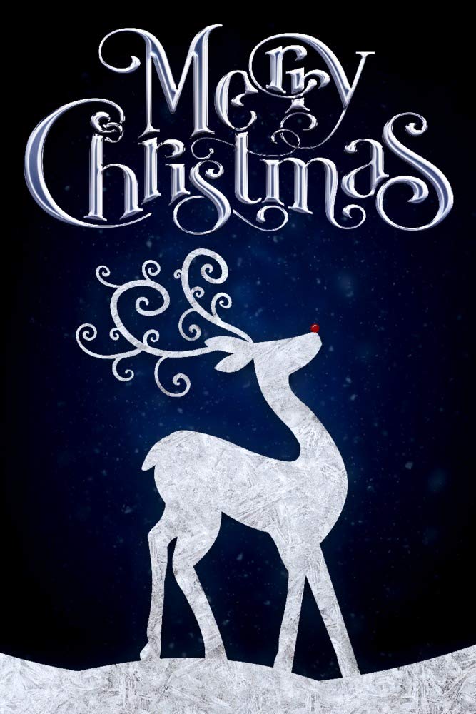 Reindeer Christmas Giclee Gallery Print - 16x24 Wall Art Decor, Travel Poster for Holiday Home & Office Decoration
