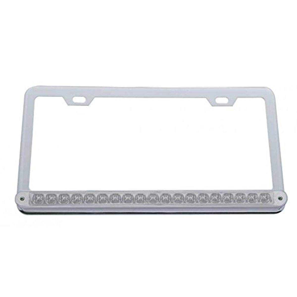 United Pacific 37949 19 LED Reflector Light Bar License Frame - Red LED with Clear Lens for Trucks & Trailers - Durable Off-Road Lighting for Enhanced Visibility & Safety