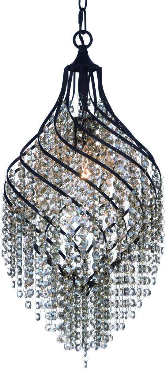12W Twirl 1 Light Pendant - Modern Ceiling Light Fixture for Kitchen, Dining Room & Bedroom - Energy Efficient LED Hanging Lamp for Home Decor