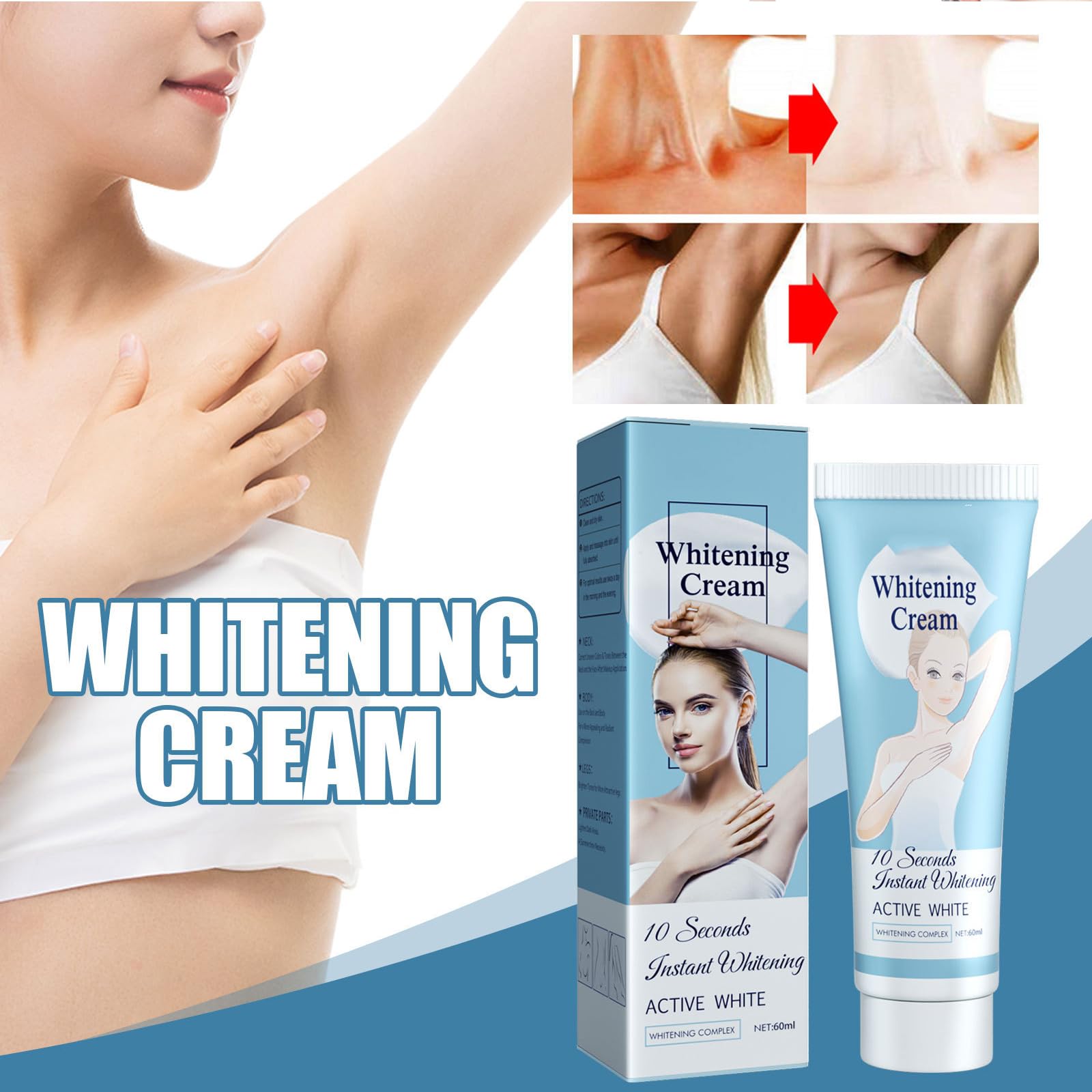 KOAHDE Whitening Armpit Cream for Dark Underarms - Underarm Brightening & Moisturizing Body Cream - 60ml - Perfect for Daily Use & Sensitive Skin Care