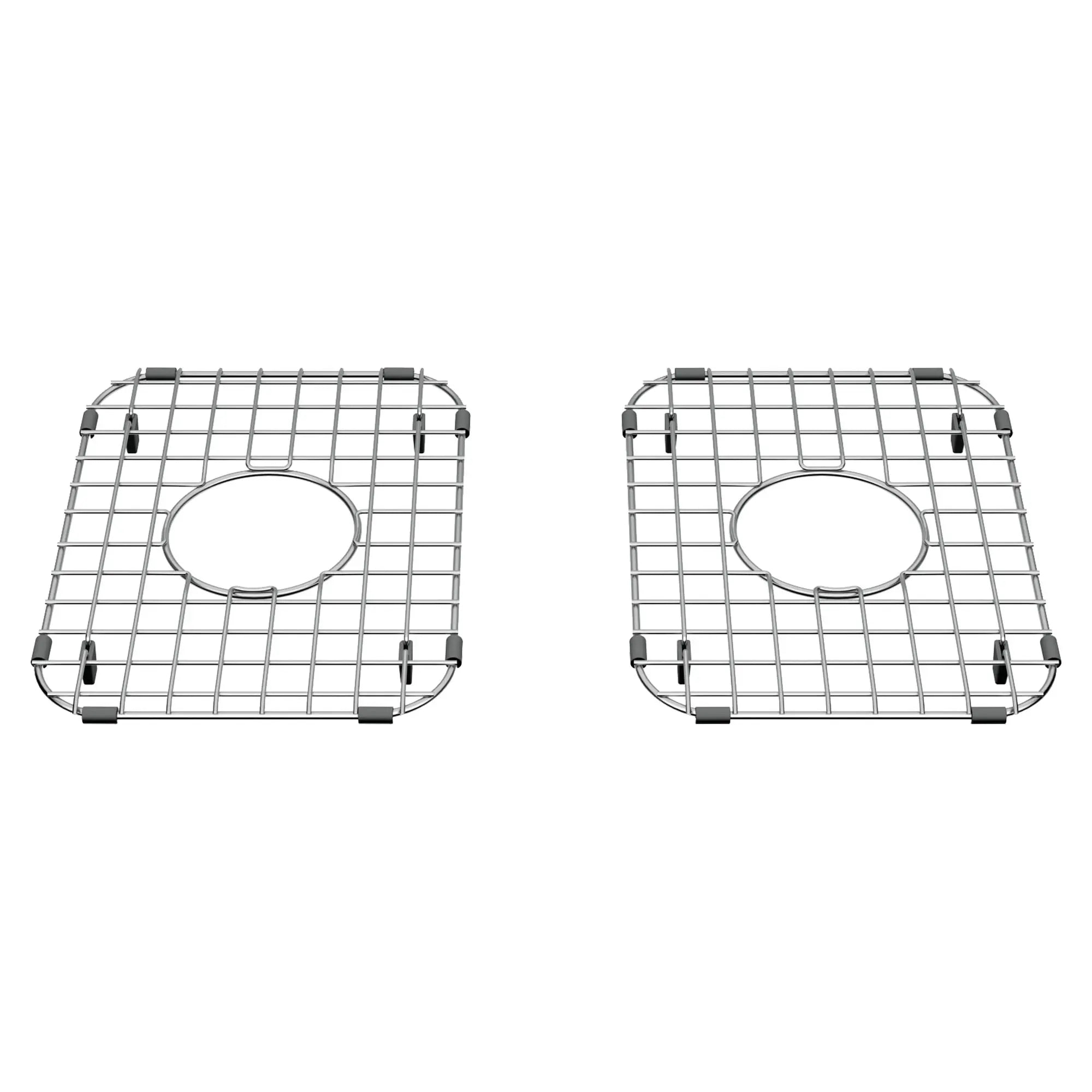 Delancey 30 x 19 Inch Stainless Steel Double Bowl Kitchen Sink Grid - Heavy Duty Sink Protector Mat (Pack of 2) - Perfect for Dishwashing, Food Prep & Protecting Sink Surface