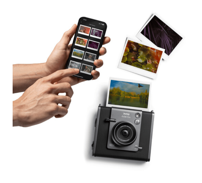 Fujifilm Instax Wide EVO Hybrid Instant Film Camera - Print Digital & Instant Photos - Perfect for Travel, Parties & DIY Scrapbooking