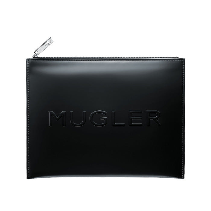 Gift From Mugler: Premium Black Leather Laptop Case for MacBook & Windows - Perfect for Work, Travel & Business Meetings