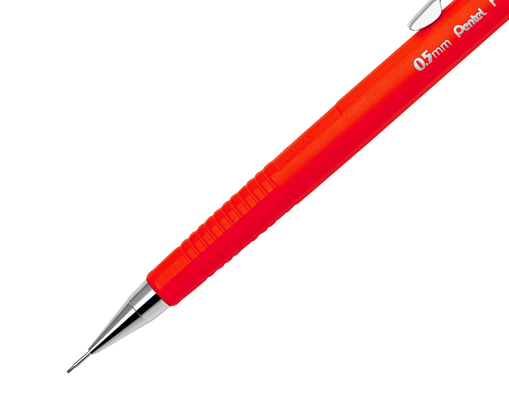 Pentel P205-F Mechanical Pencil - Red Barrel for Writing & Sketching
