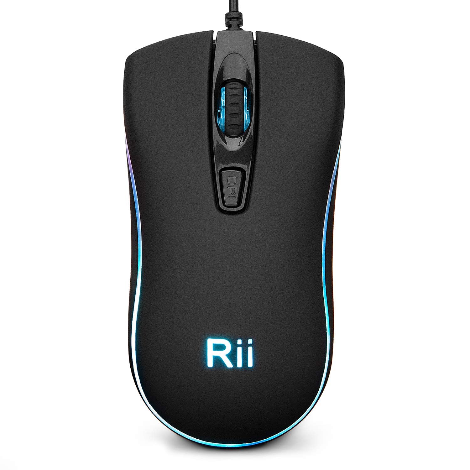 Rii RM105 RGB Wired Mouse - Ergonomic USB Optical Mouse for PC, Laptop & Chromebook - Gaming & Office Use