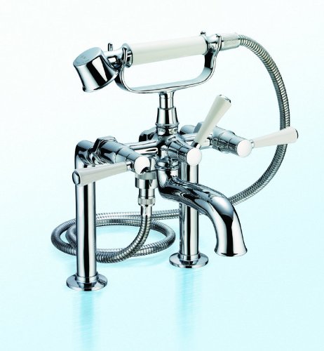 TOTO TB784DD#BN Clayton Deck Mounted Bathroom Faucet in Brushed Nickel - Perfect for Modern Bathroom Sinks and Vanities