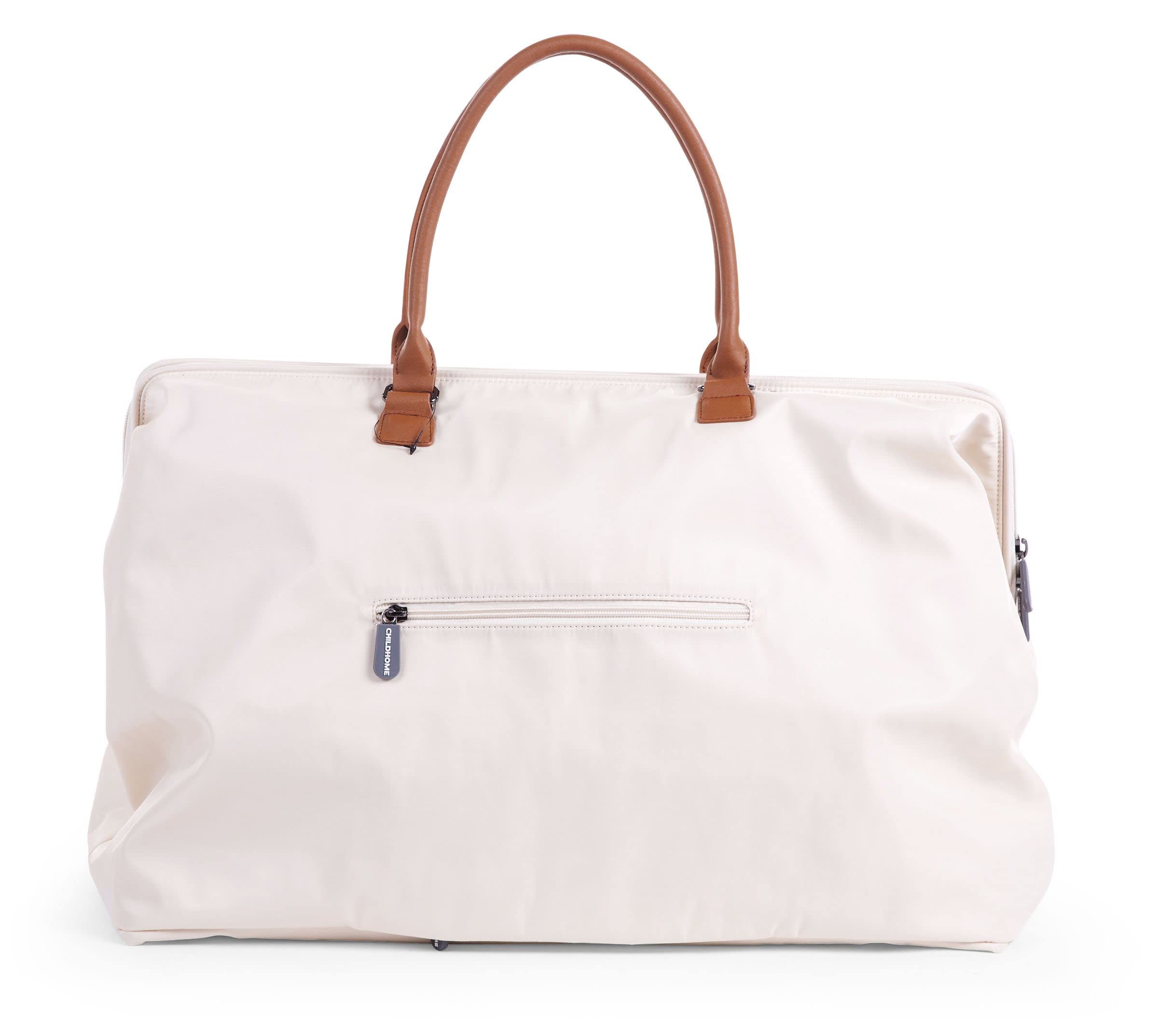 **The Original Mommy Bag by Childhome - Large Baby Diaper Bag, Hospital & Travel Tote for Moms - Pregnancy Must Haves in Off White & Black - Perfect for Hospital Visits, Daycare Trips & Family Outings**