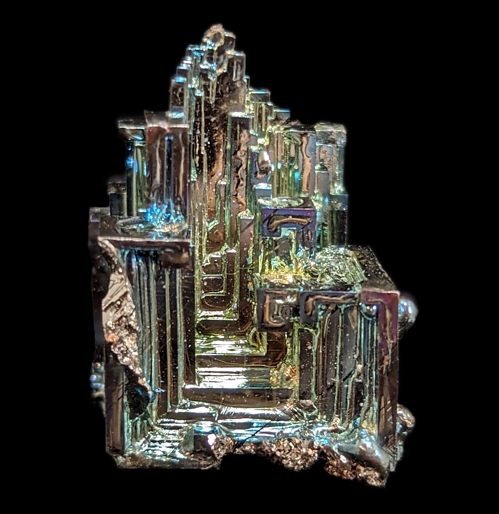 Bismuth Crystal Formation - Natural Rainbow Metallic Crystals for Science, Decor & Gifts - Perfect for Home Display, Geology Collections & Unique Present Ideas
