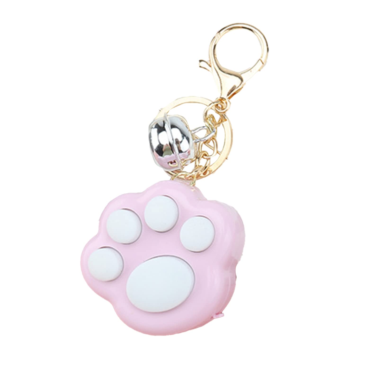 Mini Cat Paw Push Fidget Toy Keychain - Stress Relief Sensory Toys for Kids & Adults with Light & Music | Anxiety Relief, ADHD Focus Tool, Stocking Stuffer Gift (Pink) - Perfect for Office, School, Travel and Relaxation
