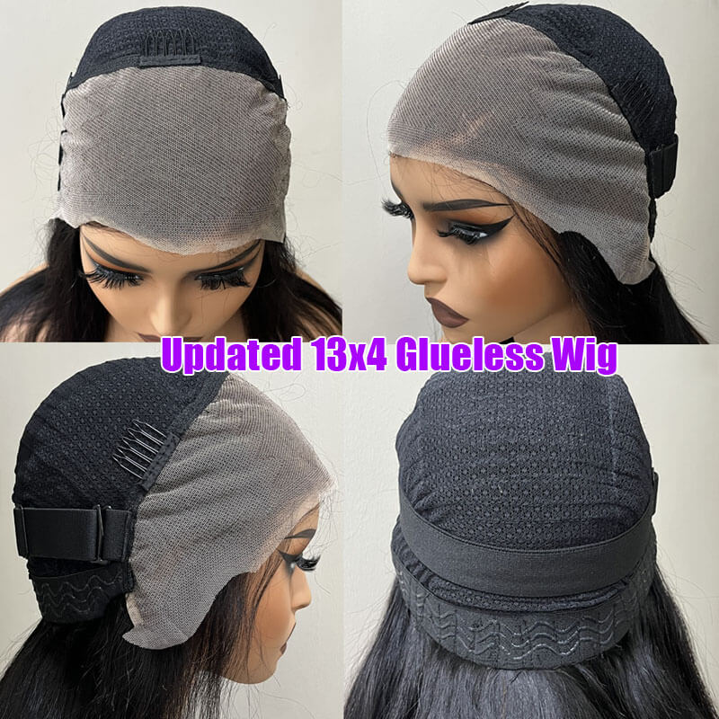 Eullair Wear and Go Wigs - Pre Plucked 9x6 Lace Front Human Hair Wig, Kinky Straight Glueless Wig with Bye Bye Knots for Black Women - Perfect for Daily Wear, Parties & Special Occasions