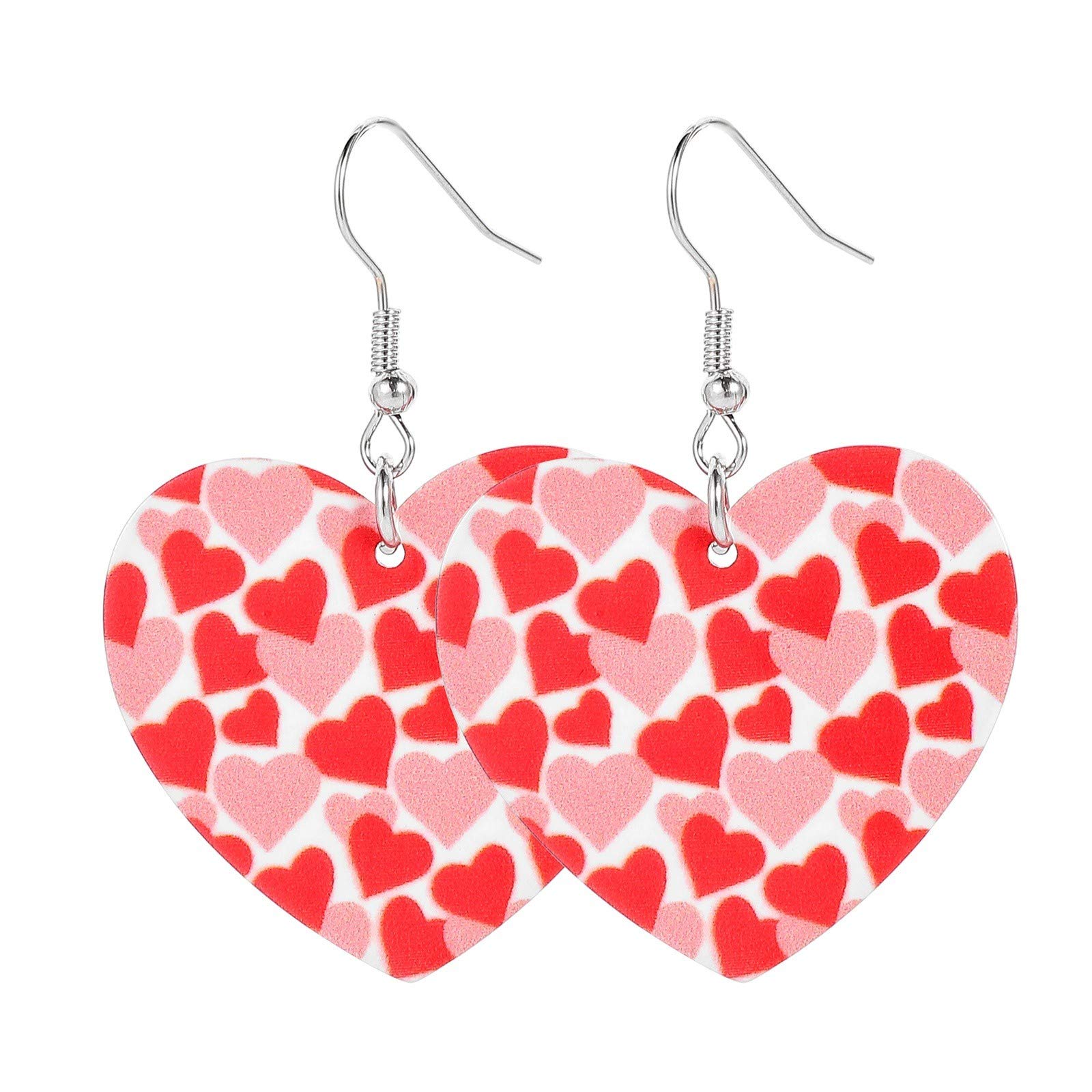 Printed Day Series Drop & Heart Shaped Earrings - Valentine's Daisy Jewelry for Women | Perfect for Date Night, Gift Giving & Special Occasions