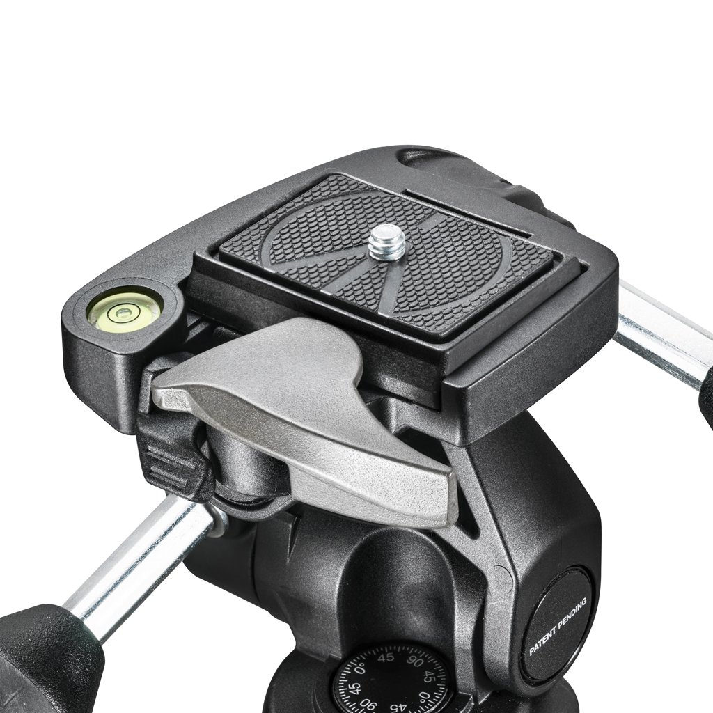 Manfrotto MH804-3W 3-Way Pan/Tilt Tripod Head with 2 RC2 Quick Release Plates - Professional Camera Mount for DSLR, Video & Photography - Perfect for Travel, Studio & Outdoor Shooting