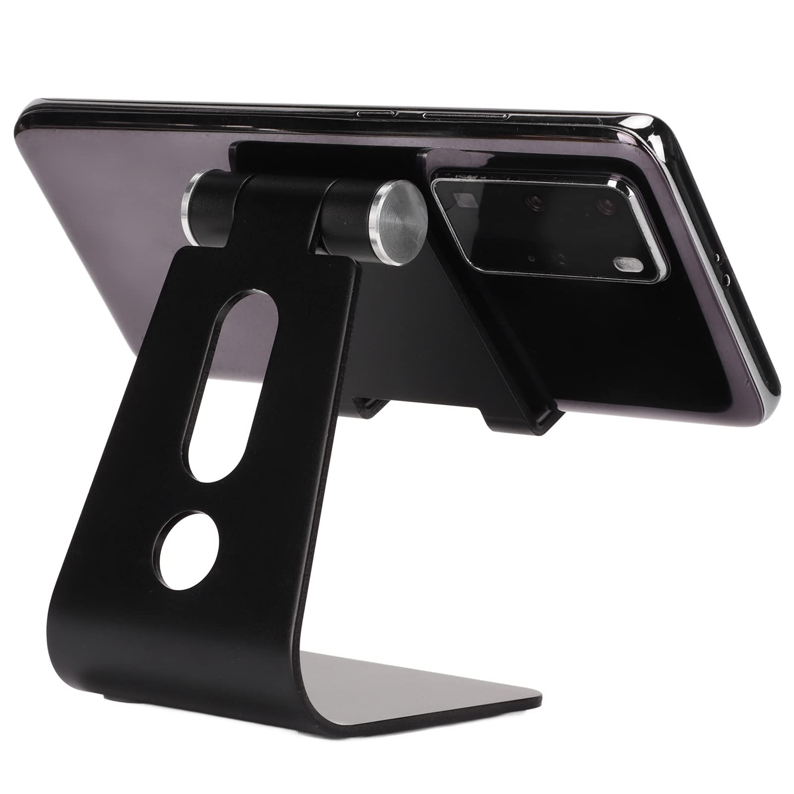 Aluminum Phone Stand for Desk - Adjustable Multi-Angle Smartphone Holder with Durable Alloy Construction | Perfect for Office, Home & Travel Use | Space-Saving Design for iPhone & Android Devices