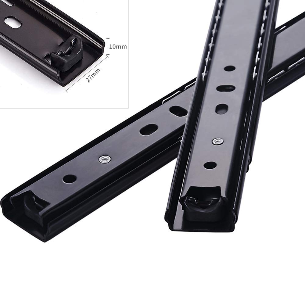 Soft-Close Ball Bearing Drawer Slides - Push to Open Side Mount Drawer Runners (10/12/14/16 Inch Lengths) for Kitchen Cabinets, Wardrobes & Office Furniture - Durable 16in (400mm) Extension Slides for Smooth Quiet Operation