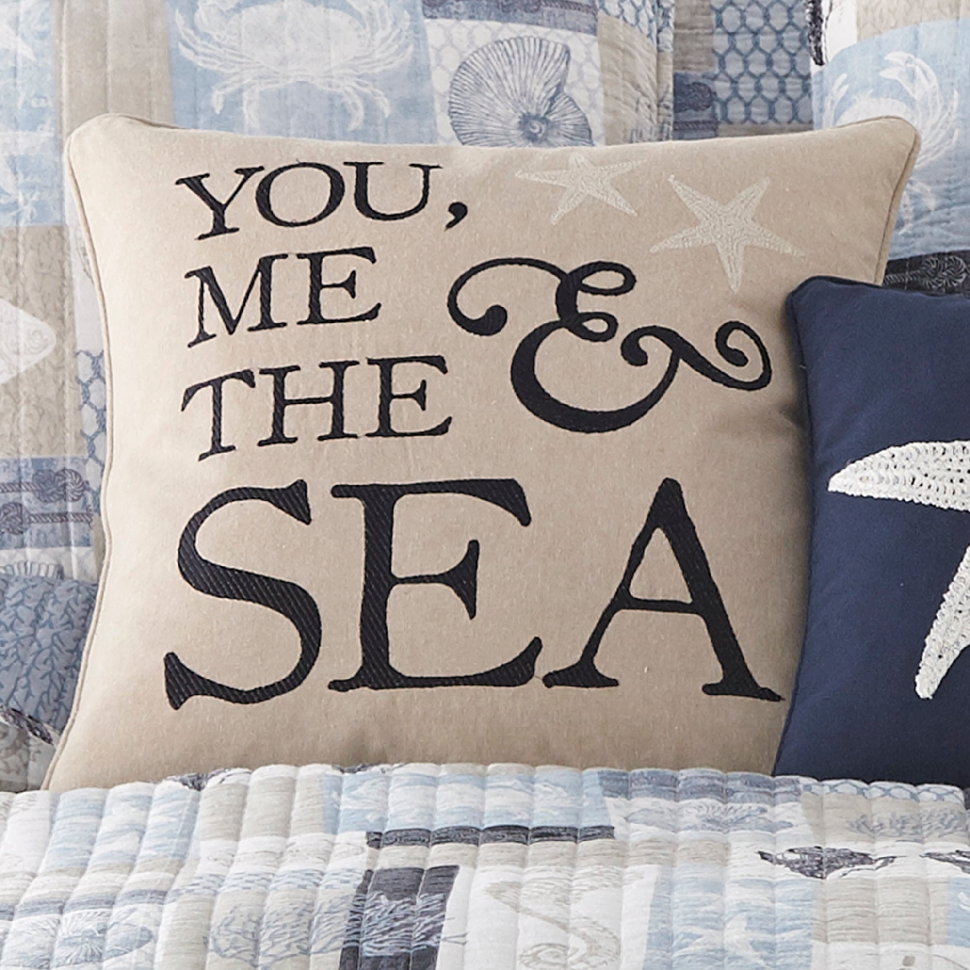 Cerralvo You Me Sea Pillow - Soft & Comfortable Couples Pillow for Cuddling, Gifts for Couples, Long Distance Relationship Gifts - Perfect for Movie Nights, Bedroom Decor, and Romantic Getaways