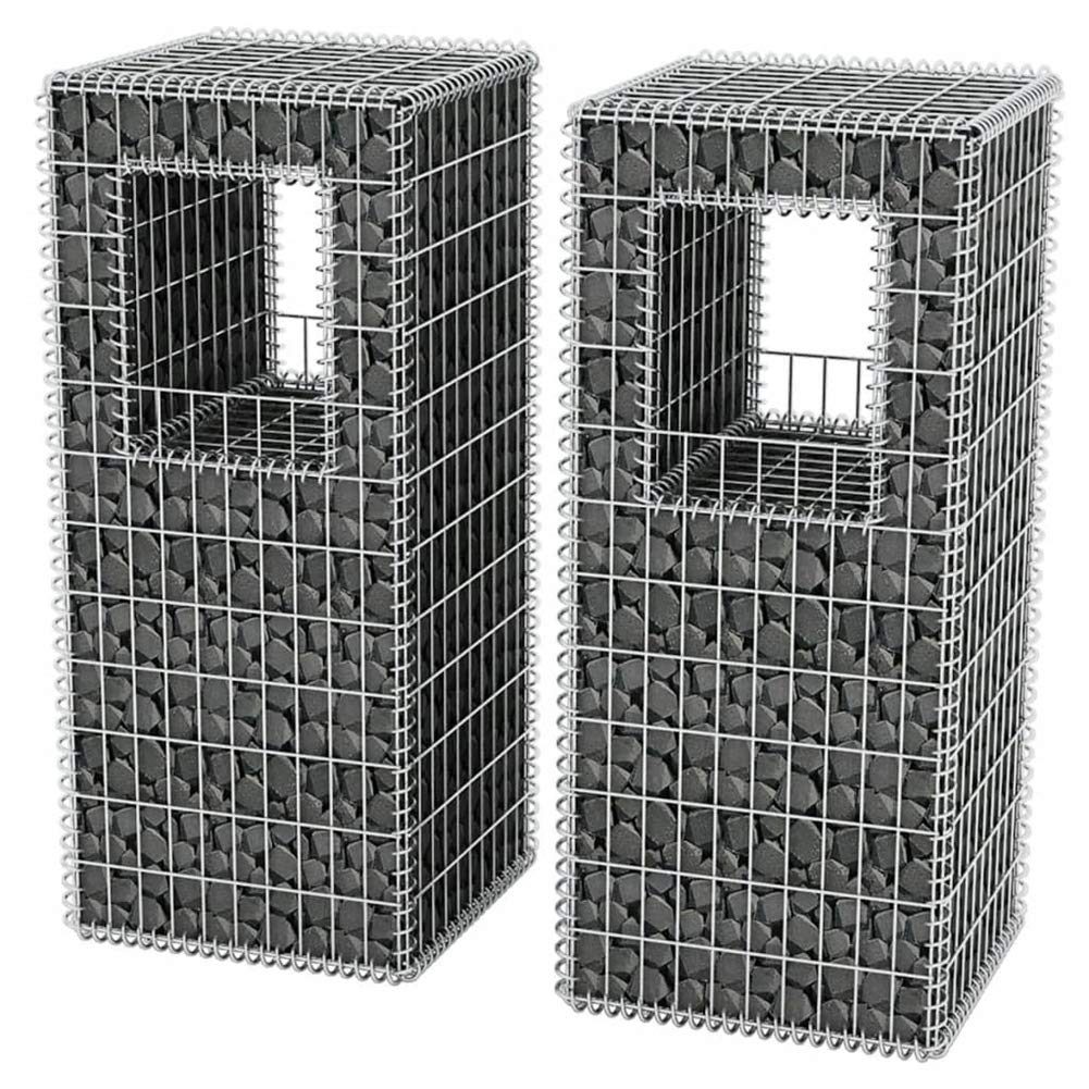 Galvanized Steel Gabion Basket - 2 Pack (19.7