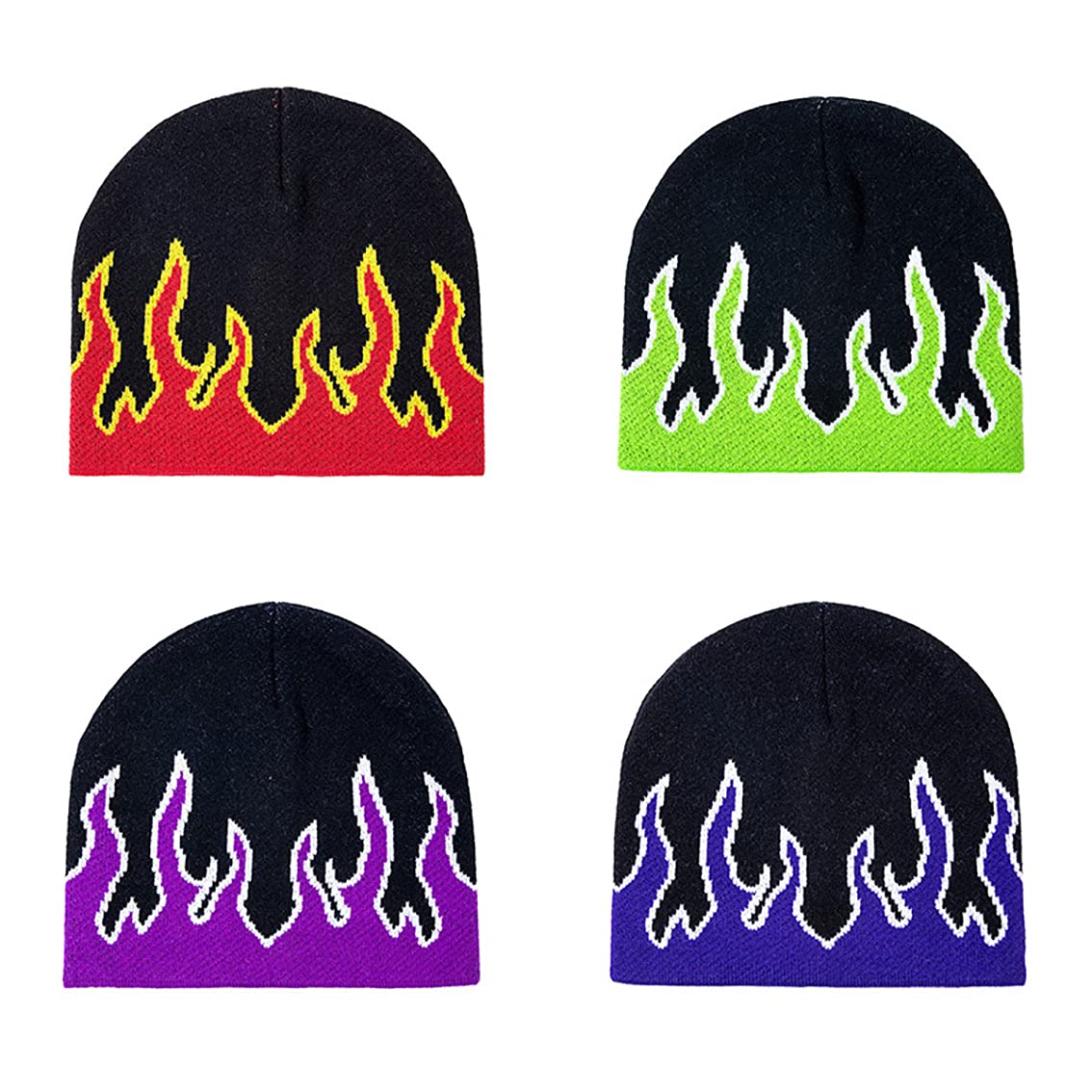 Warm & Soft CORIRESHA Knit Beanie Hat for Men & Women - Stylish Cotton Flame Skull Cap for Fall & Winter | Perfect for Outdoor Activities, Casual Wear & Cold Weather Fashion