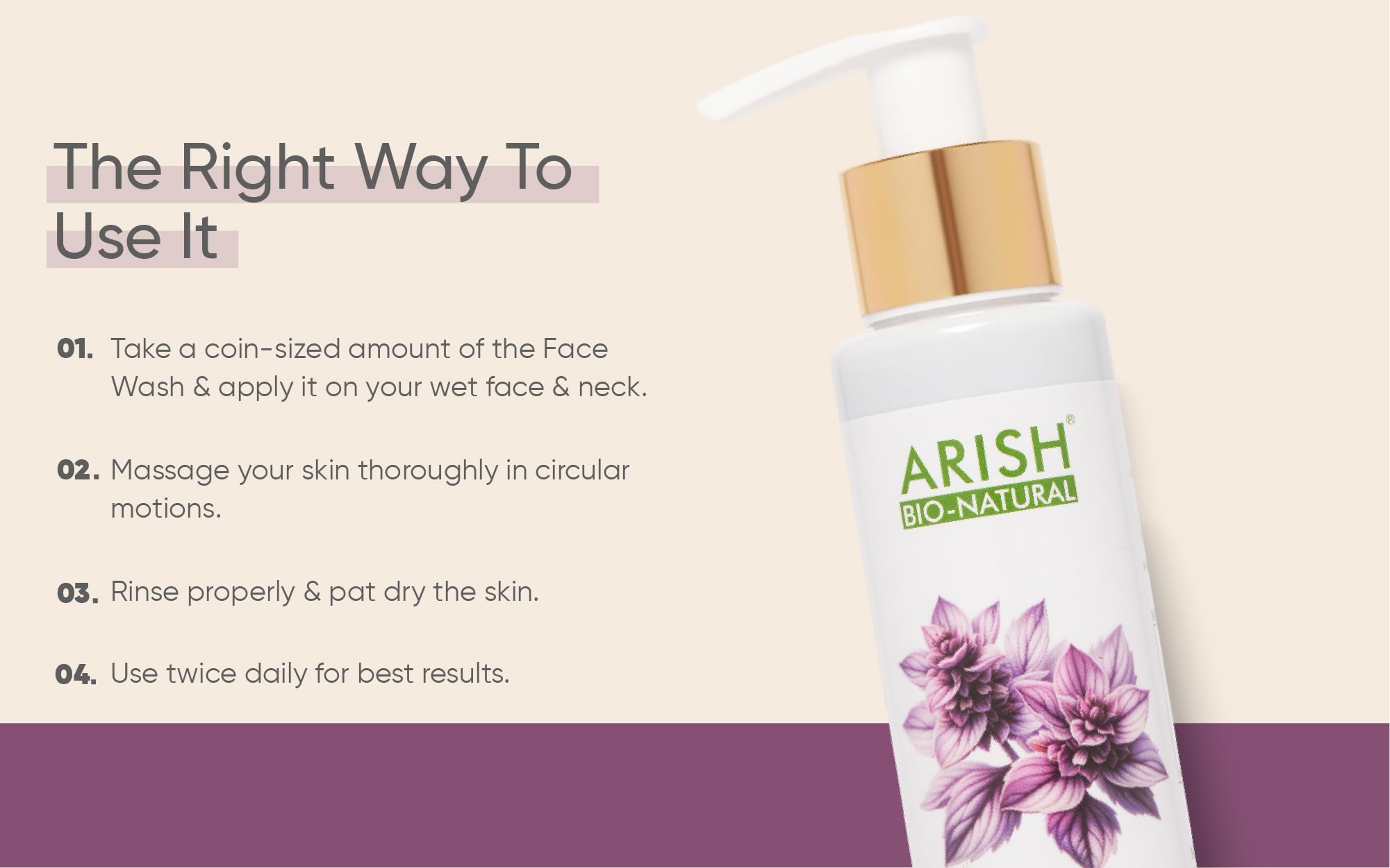 **Arish Bio-Natural Tulsi Sandalwood Face Wash for Sensitive Skin – Soothing & Hydrating Formula with Tulsi Oil, Sandalwood & Aloe Vera – Calms Irritation & Deep Cleanses – 100ml | Perfect for Daily Skincare & Post-Workout Refreshment**