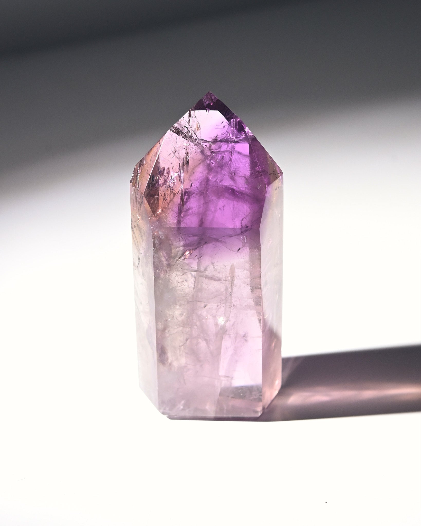 Bahia Amethyst Phantom Tower 3in - Natural Healing Crystal for Meditation, Reiki & Home Decor | Spiritual Energy Stone for Chakra Balancing & Positive Vibes