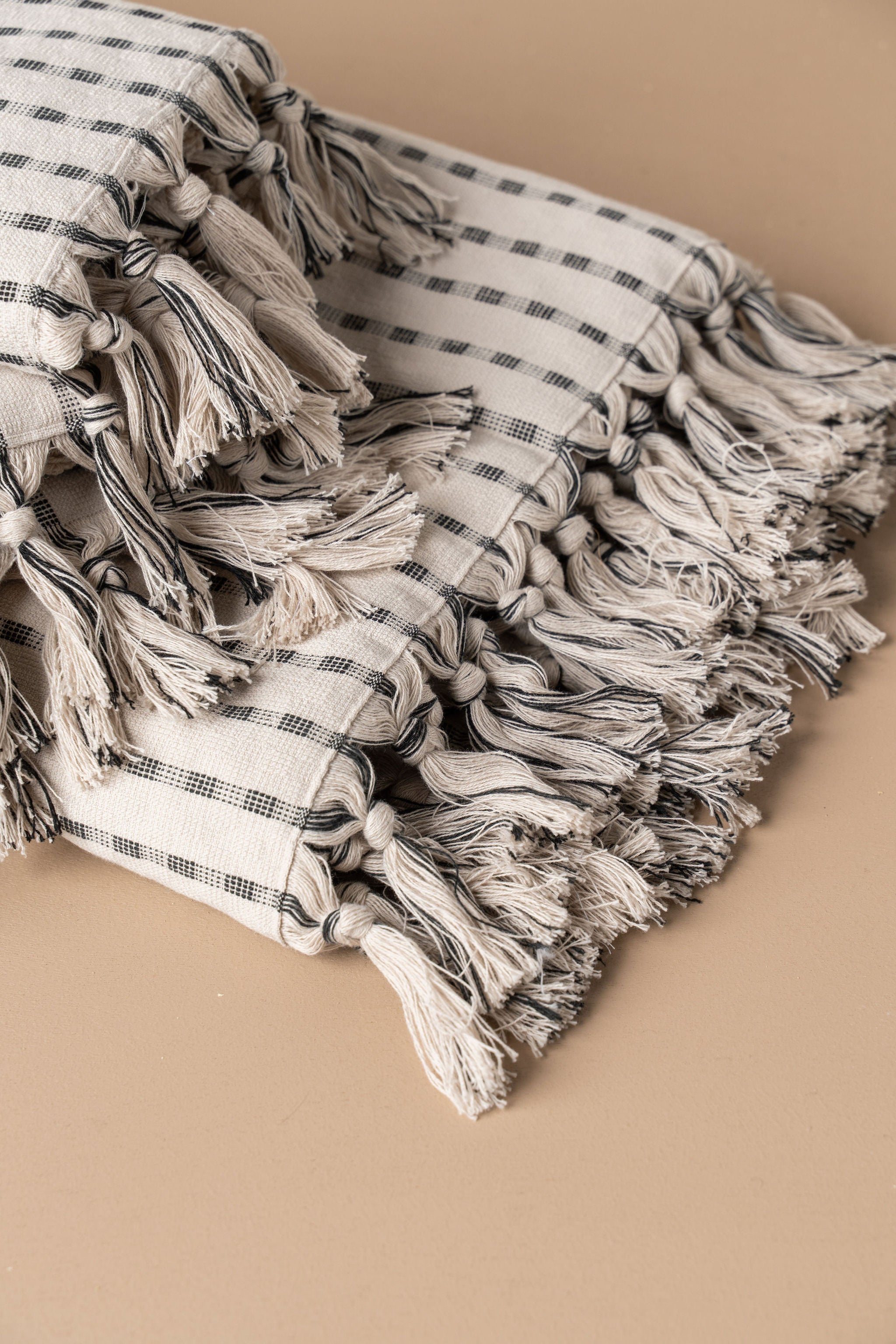 Organic Chickpea Bath Sheet Set - Ultra Soft & Absorbent 100% Cotton Towels for Spa, Bath & Beach - Stone & Black Color Options