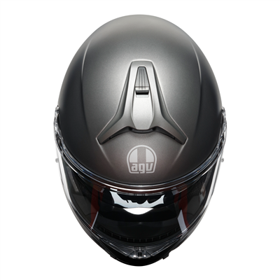 AGV Tourmodular Solid Luna Grey Motorcycle Helmet - Lightweight, DOT & ECE Certified for Safety - Perfect for Touring, Commuting & Adventure Riding