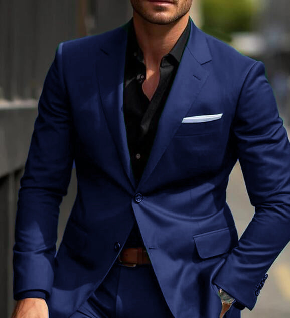 Dark Blue Groomsmen Suits for Wedding - 2 Piece Formal Suit Set CS4612 | Perfect for Weddings, Prom, and Special Occasions