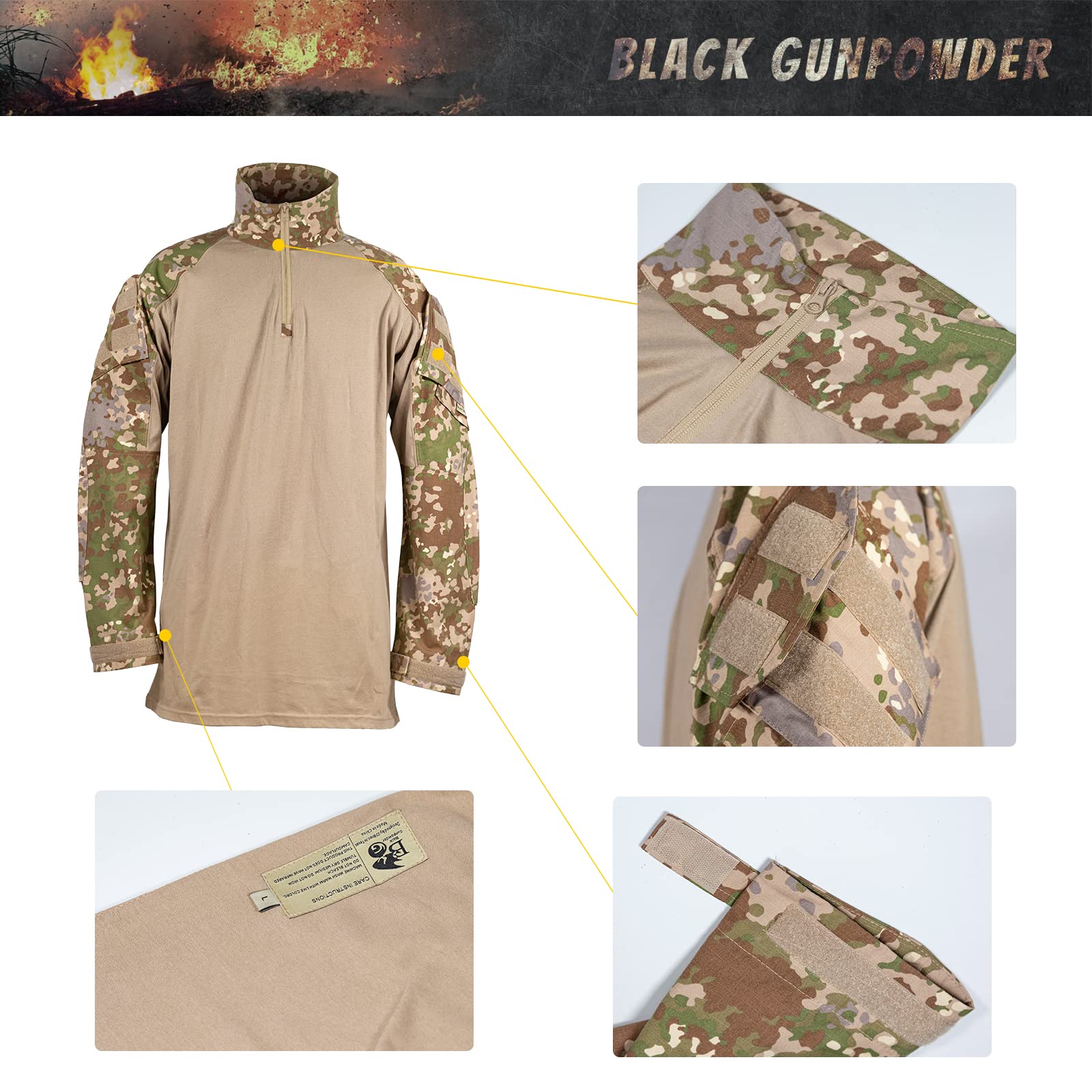 G3 Tactical Combat Shirt - Military Grade Performance for Paintball, Airsoft, Hunting & Hiking | Durable Outdoor Tactical Wear for Men | Ideal for Field Operations & Outdoor Adventures