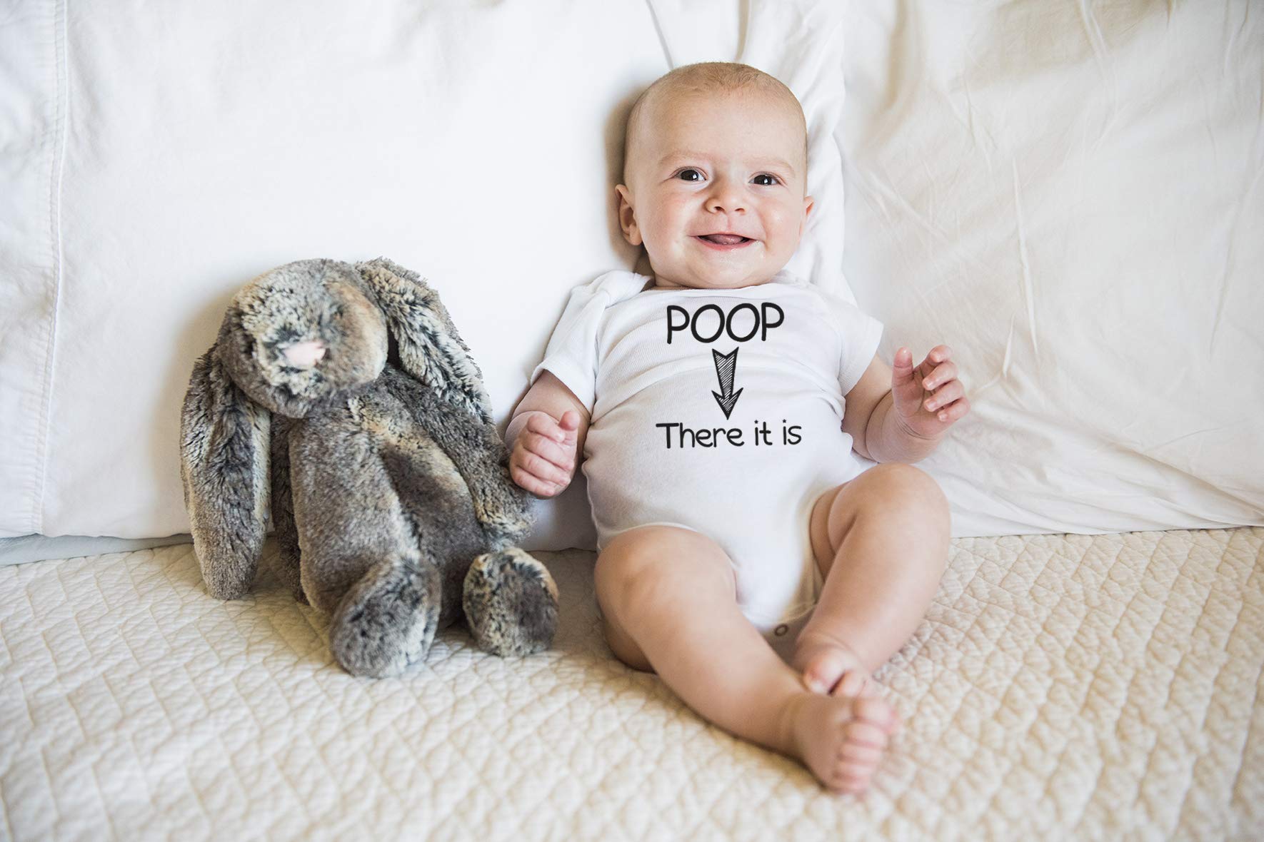 Funny Baby Bodysuit - Poop There It Is Cute Onesie for Newborns & Infants - Baby Girl & Boy Outfits - Perfect for Playtime, Photo Shoots & Gifts