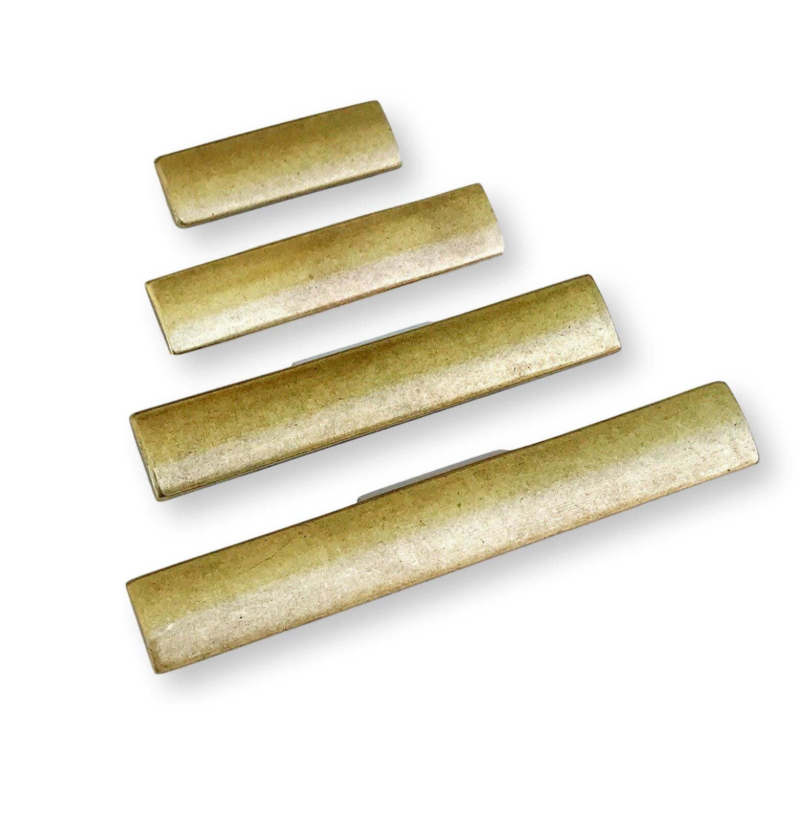 Vintage Aged Brass Rectangular Drawer Pulls - Cabinet Handles for Dressers, Kitchen Cabinets & Furniture (Set of 10) - Durable & Stylish Hardware for Home Renovation & DIY Projects