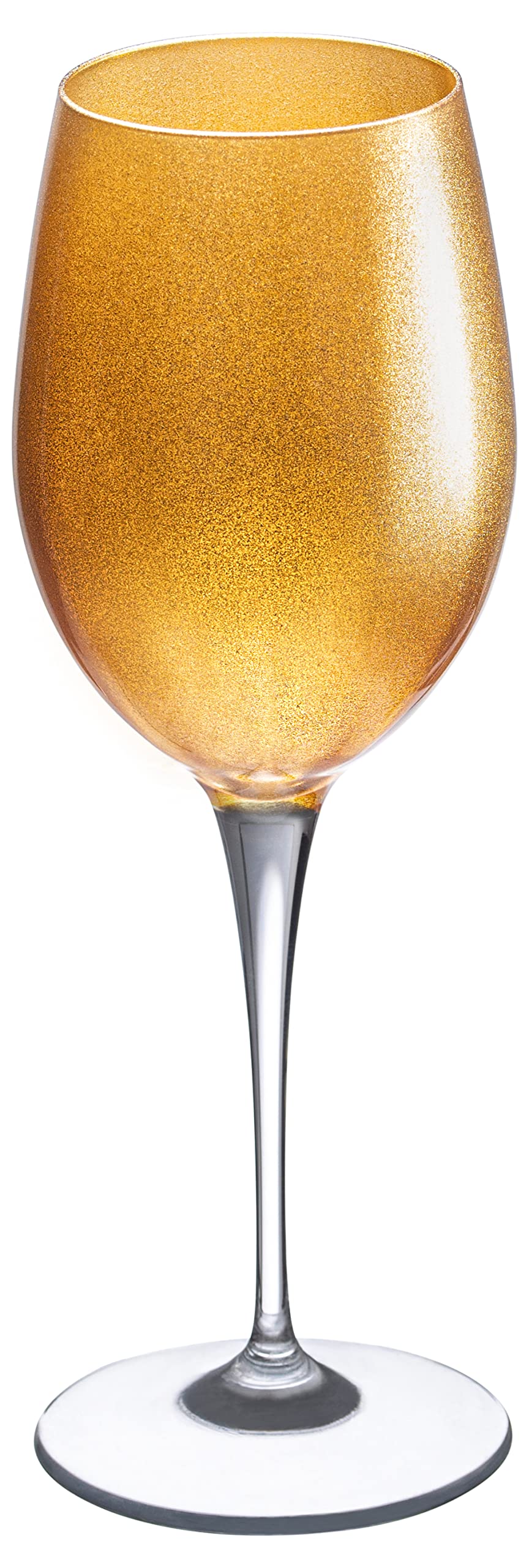 Premium Barski Goblet Set of 6 - 18oz Elegant Gold-Decorated Crystal Stemware for Red Wine & Water - European Made Glassware for Fine Dining, Wedding Gifts & Home Entertaining