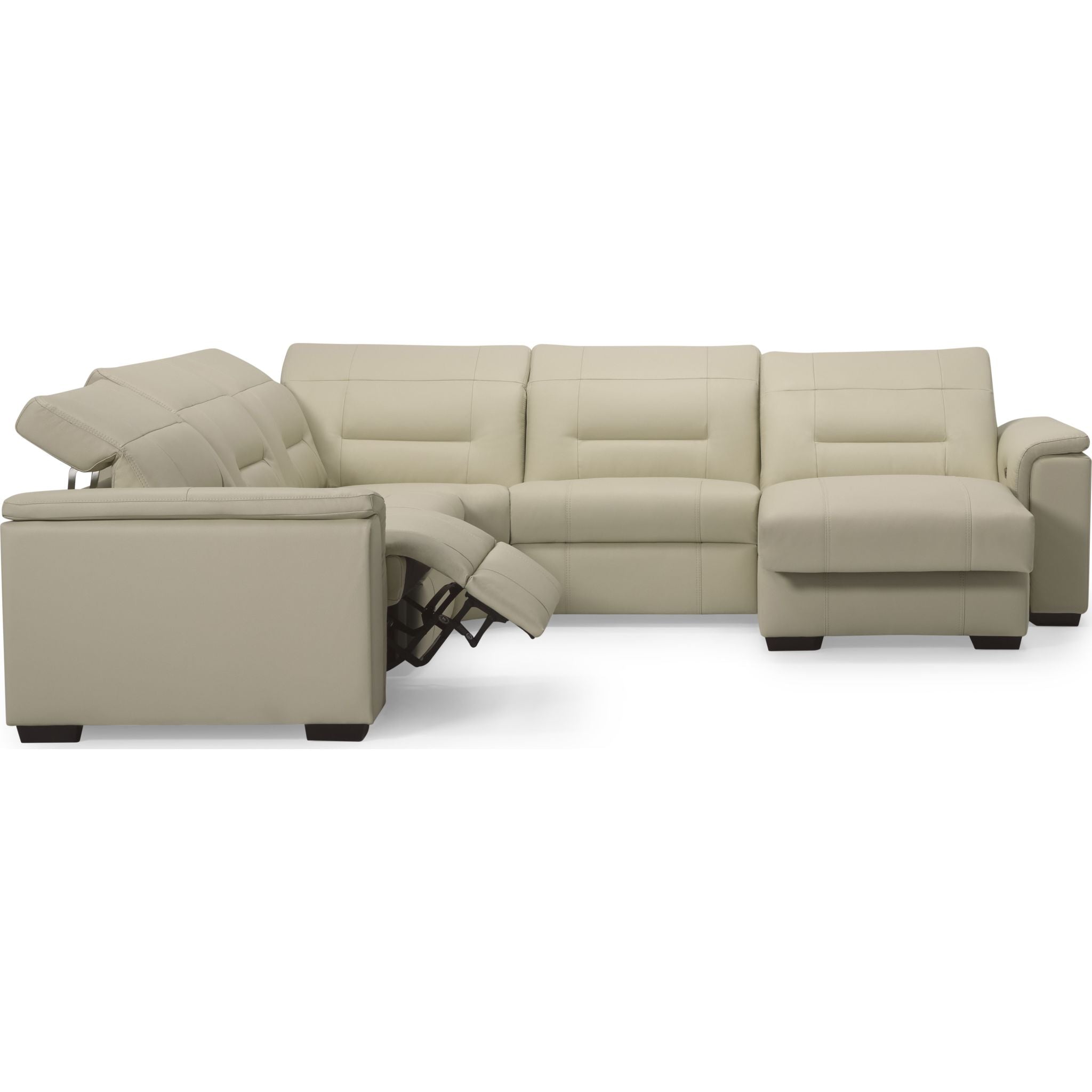 5-Piece Basil Sectional Sofa Set - Modern L-Shaped Couch for Living Room, Family Room & Home Theater