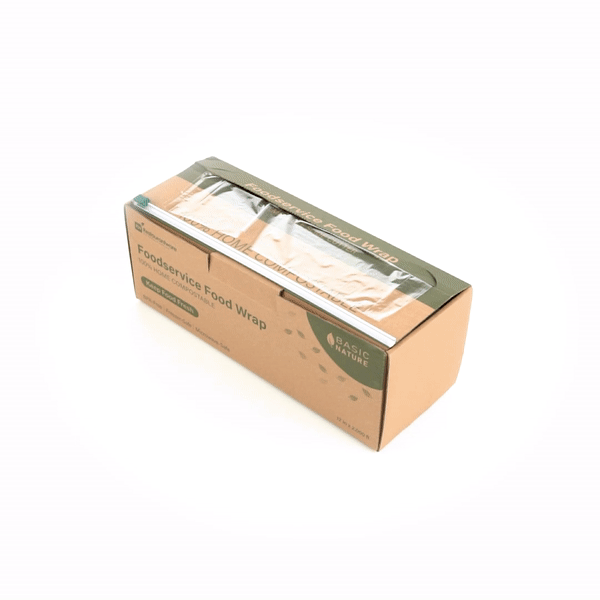 Eco-Friendly Clear Plastic Food Wrap - Home Compostable, BPA Free, Microwave Safe (12