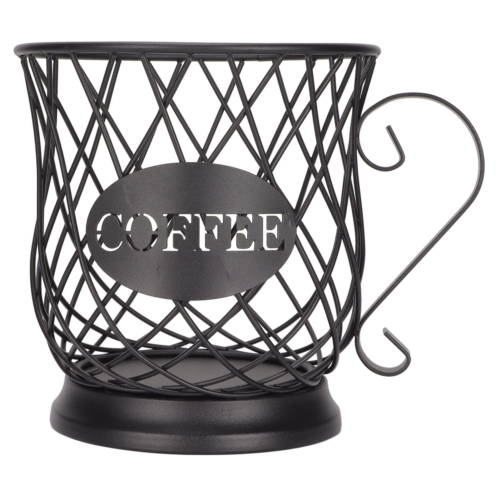 Premium Black Iron Coffee Pod Holder - Multipurpose Organizer for Home & Office - Perfect for Keurig, Nespresso & Single-Serve Coffee Machines
