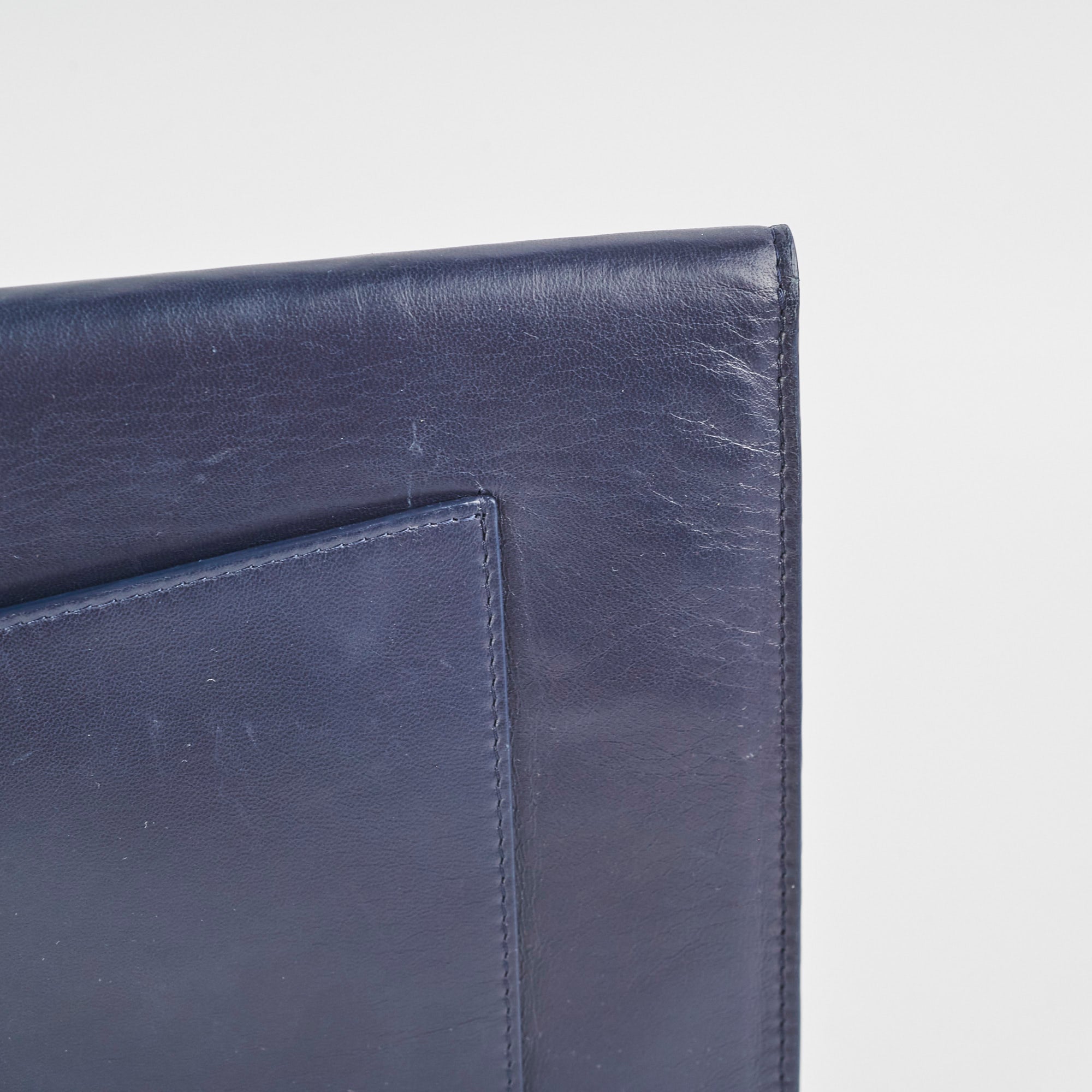 Chanel Navy Blue Leather Envelope Clutch Bag for Women - Elegant Evening Purse for Parties, Weddings & Special Occasions