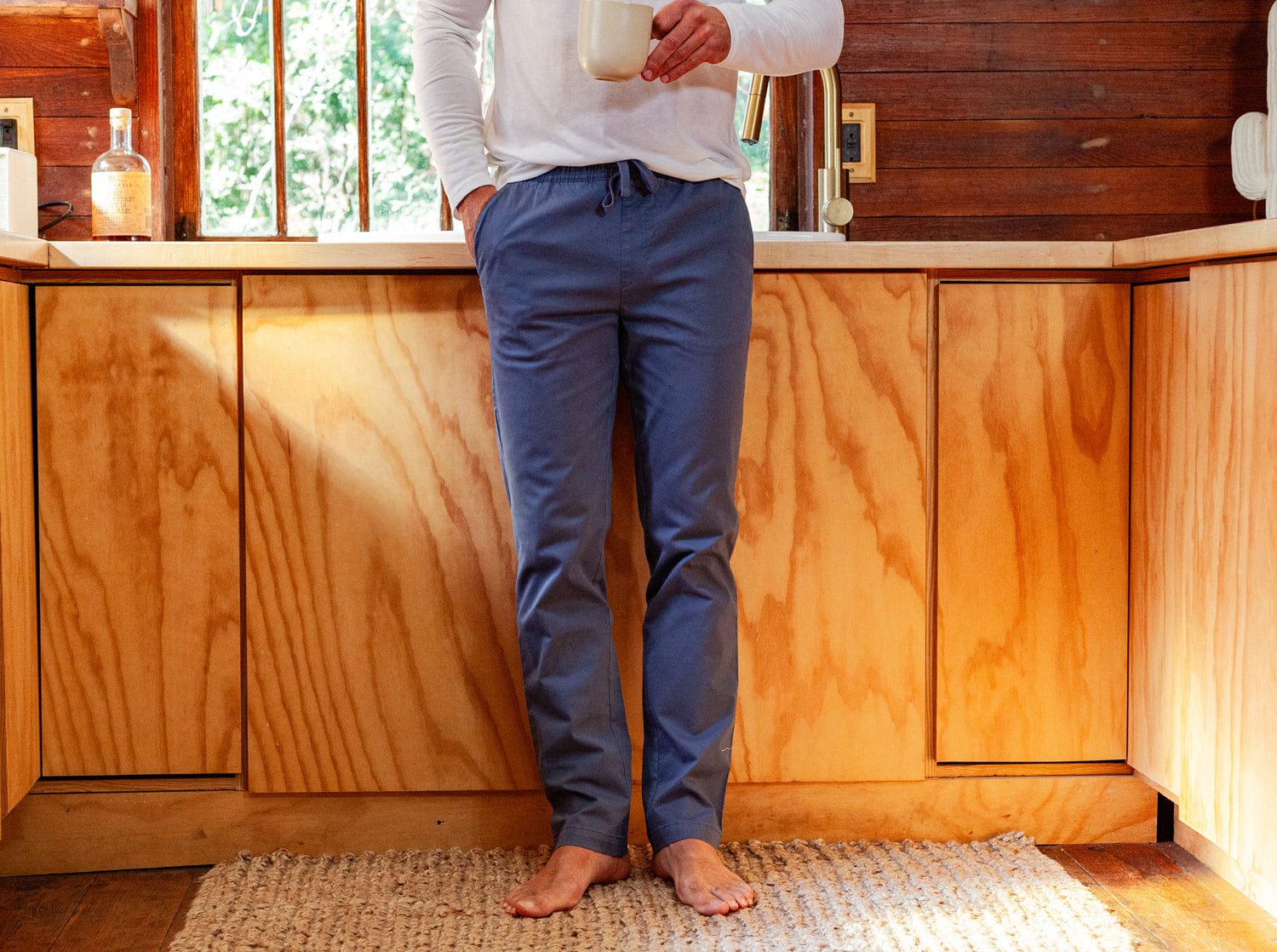 Vintage Navy Cruiser Twill Pants for Men - Classic Casual Comfort Pants for Work, Travel & Everyday Wear