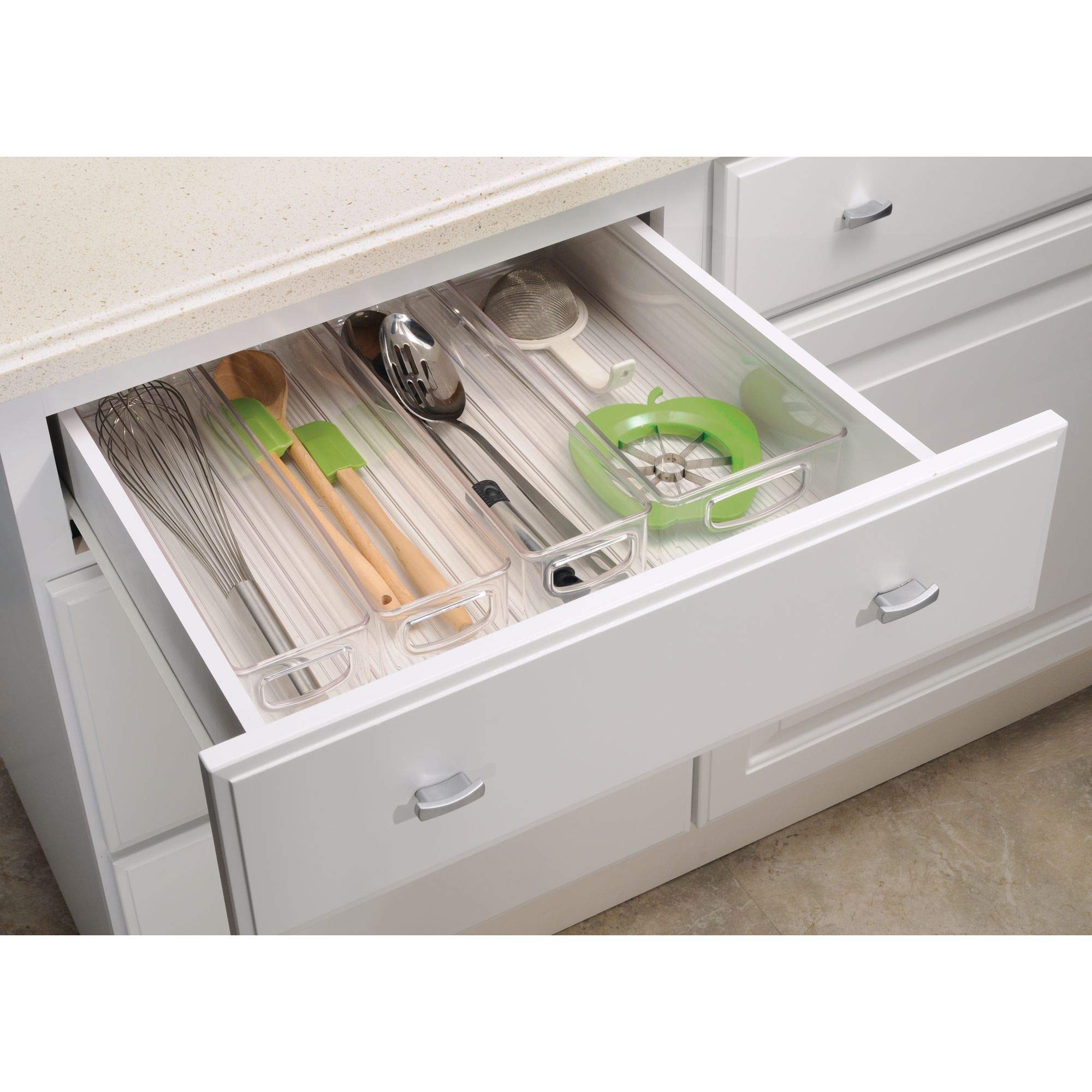 BPA-Free Plastic Pantry and Kitchen Storage Organizer Bin with Easy Grip Handles - 16