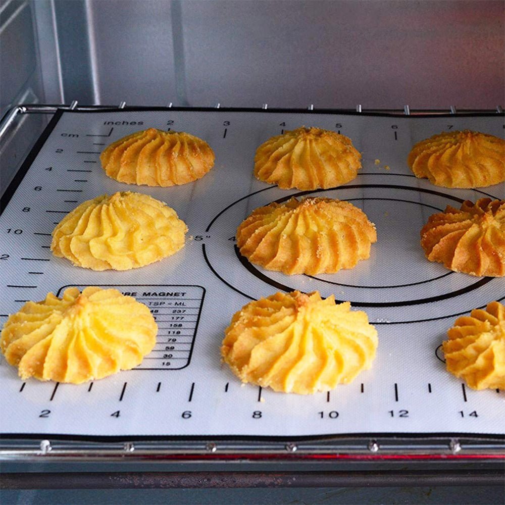 Non-Stick Silicone Baking Mat with Daisy Design - Perfect for Rolling Dough, Pastry Making, and Cookie Decorating