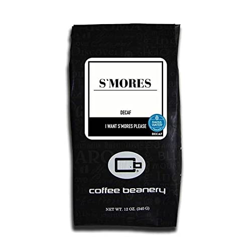 Premium Arabica Decaf Coffee - Chocolate Marshmallow Flavored, Medium Roast, 12oz Coarse Ground | Specialty SWP Decaffeinated Coffee for Home Brewing, Office & Gift Giving
