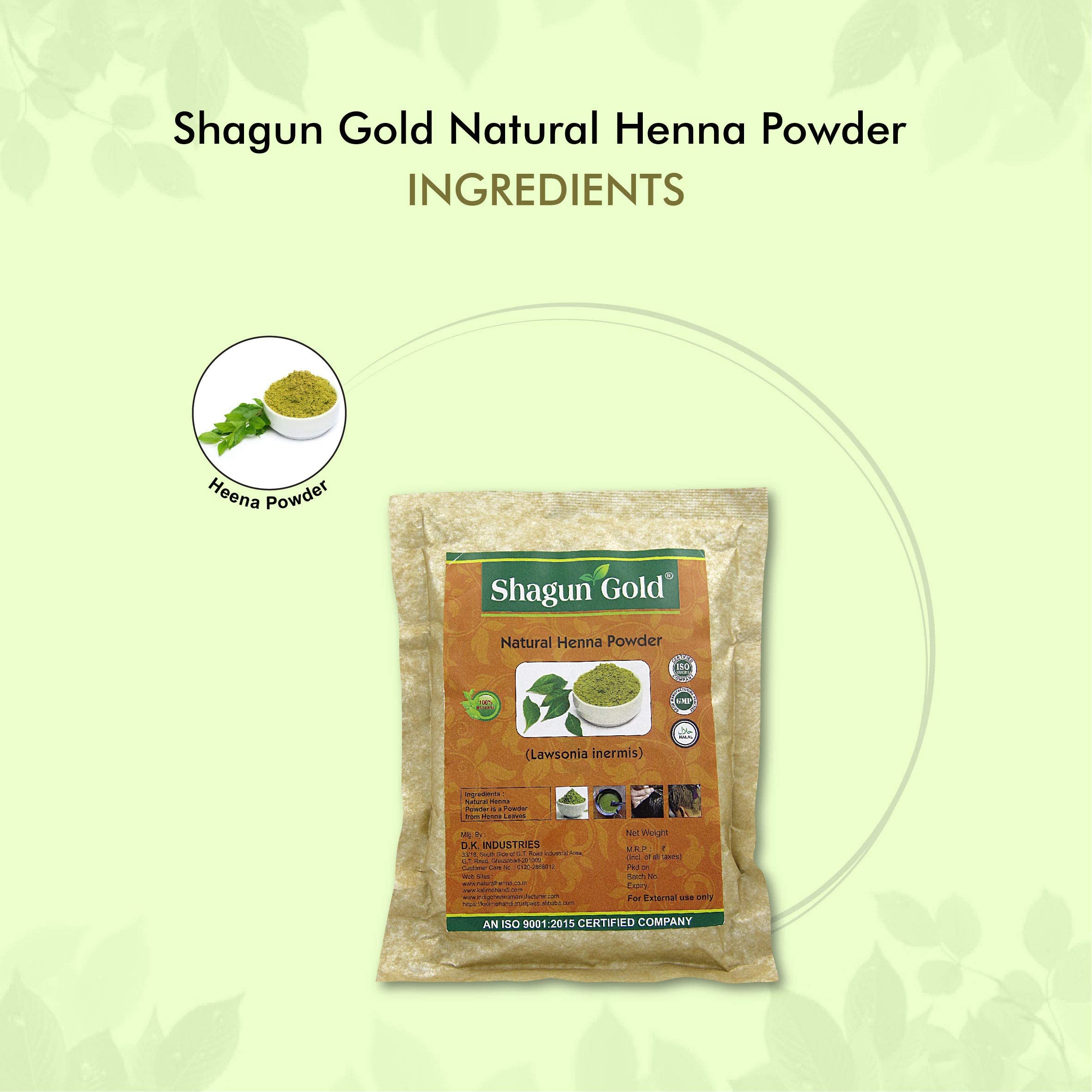 Shagun Gold Henna Hair Care Mehendi Powder - 100% Natural for All Hair Types, Controls Hair Fall & Repairs Damaged Hair - 100g (Pack of 2) - Perfect for Hair Treatment, Bridal Care & Ayurvedic Hair Growth