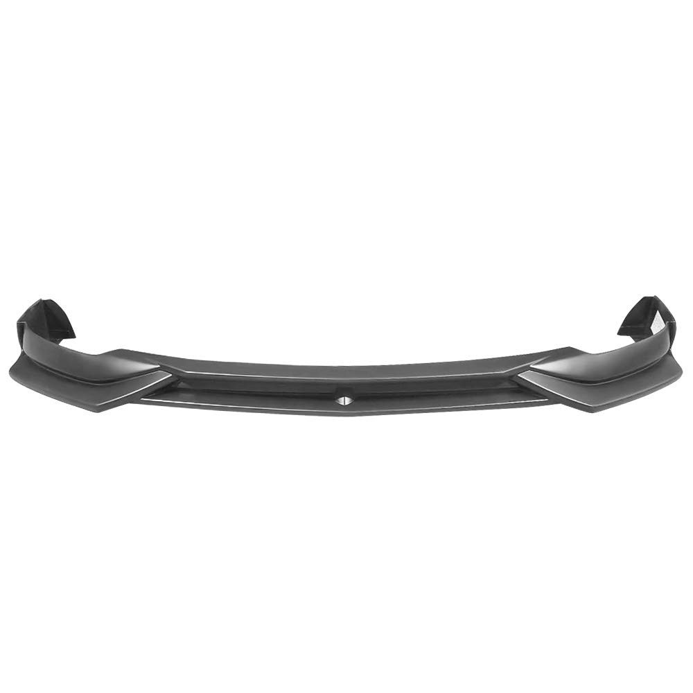 IKON MOTORSPORTS Front Bumper Lip for 2019-2020 Mazda 3 Sedan | 4-Door Matte Black PP Polypropylene Front Lip Spoiler | Enhances Aerodynamics & Sporty Style for Daily Driving & Car Shows