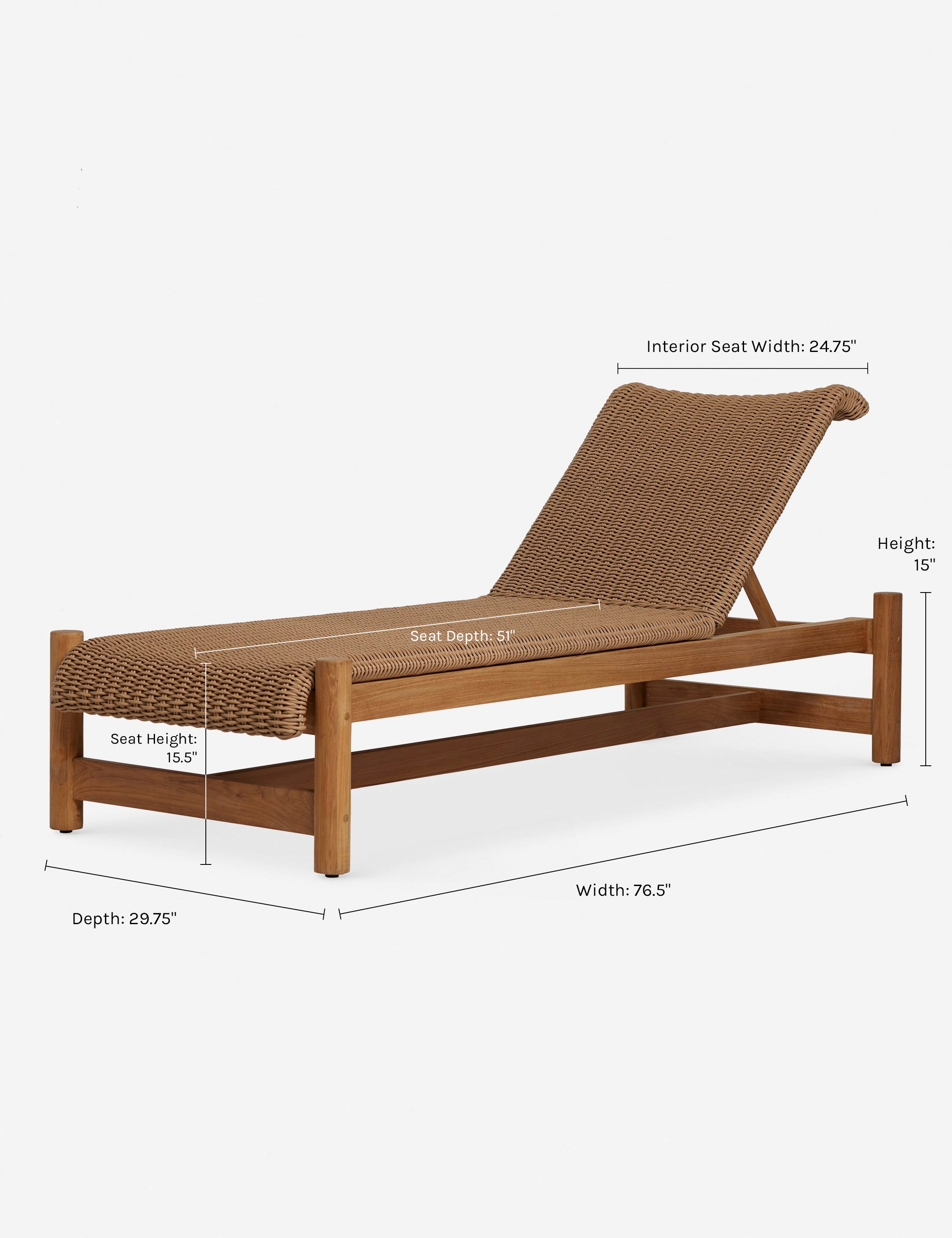 Gally Indoor Outdoor Chaise Lounge Chair - Modern Patio Furniture for Poolside, Garden, and Backyard Relaxation