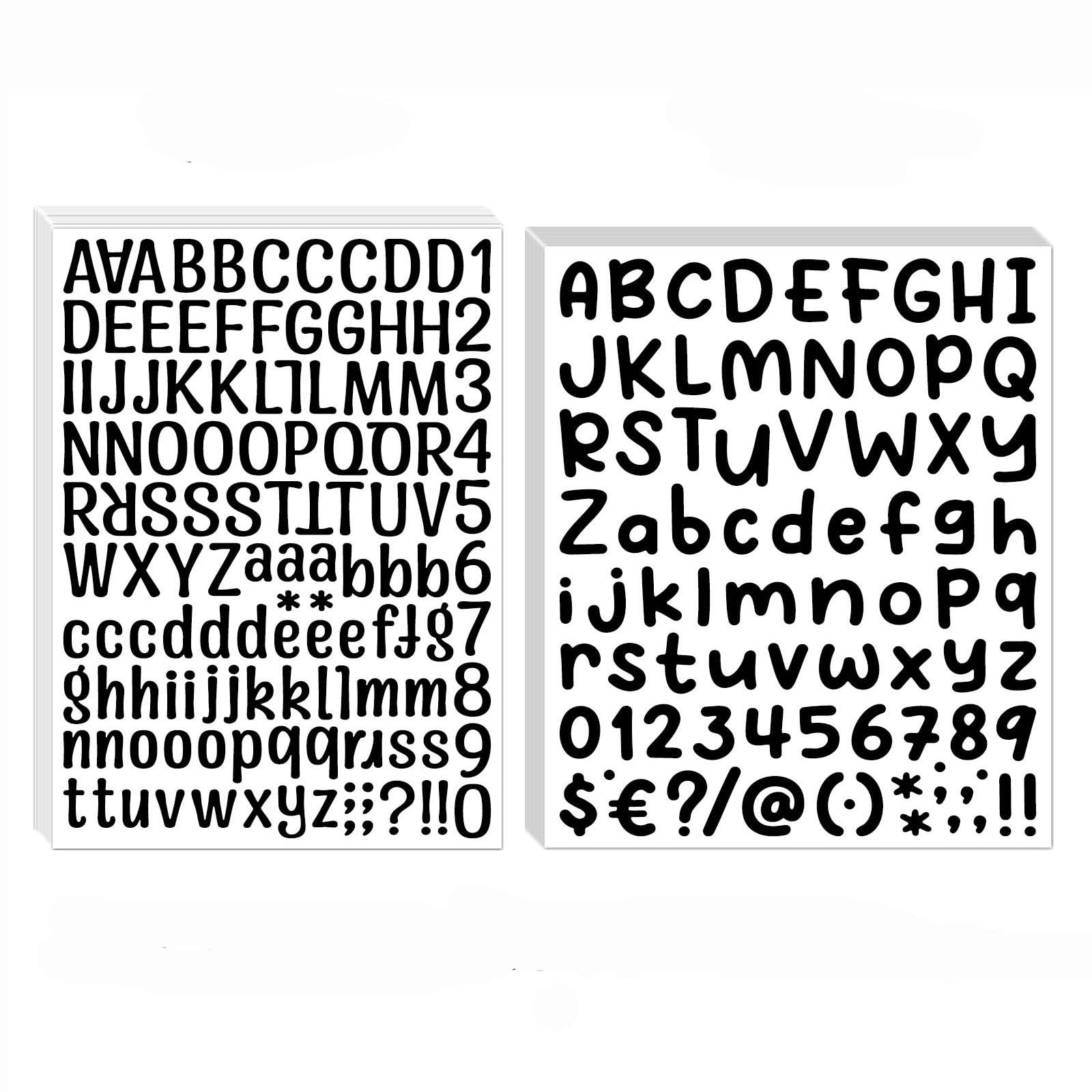 1449 Self-Adhesive Alphabet & Number Stickers - 14 Sheets of 1 Inch Vinyl Letter Stickers for Mailbox, Window, Door, Sign, Address Numbers - Perfect for Home Decor, DIY Crafts, and Personalizing Mailboxes