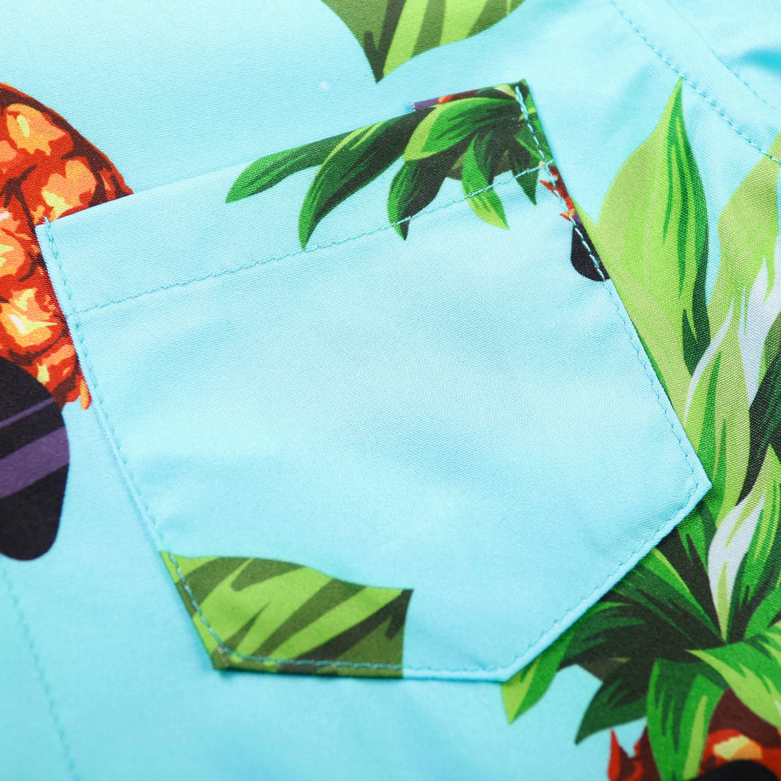 Boys' Hawaiian Shirt with Pineapple Print - Lightweight Button Down Summer Shirt for Kids | Beach Vacation, Luau Party & Tropical Outfit